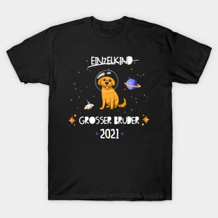 Großer Bruder 2021 Astronauten Hund Planeten T-Shirt